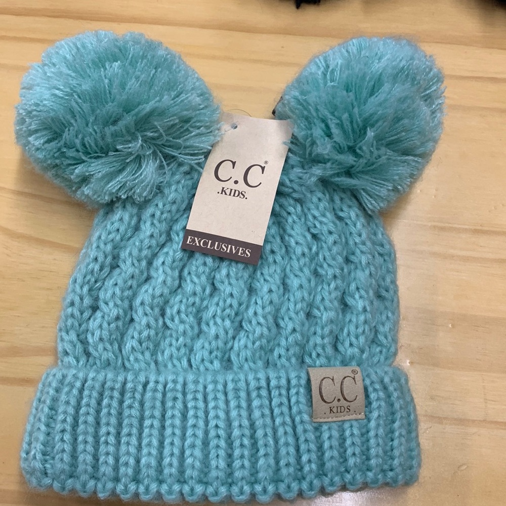 C.C Beanie double Pom KIDS hat